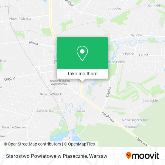 Starostwo Powiatowe w Piasecznie map