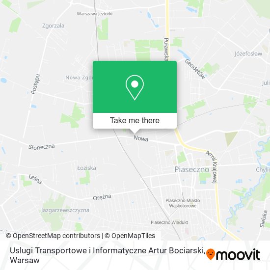 Uslugi Transportowe i Informatyczne Artur Bociarski map