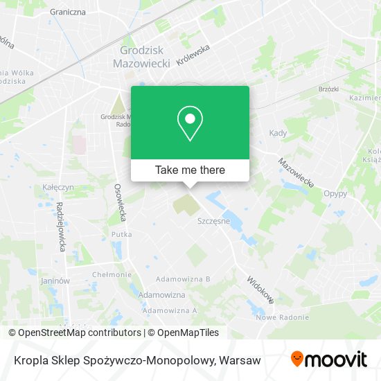 Kropla Sklep Spożywczo-Monopolowy map