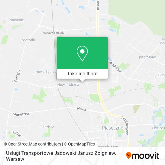 Uslugi Transportowe Jadowski Janusz Zbigniew map