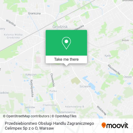 Przedsiebiorstwo Obslugi Handlu Zagranicznego Celimpex Sp z o O map