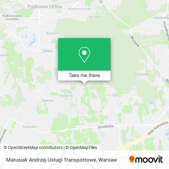 Matusiak Andrzej Usługi Transportowe map