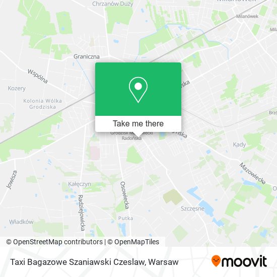 Taxi Bagazowe Szaniawski Czeslaw map