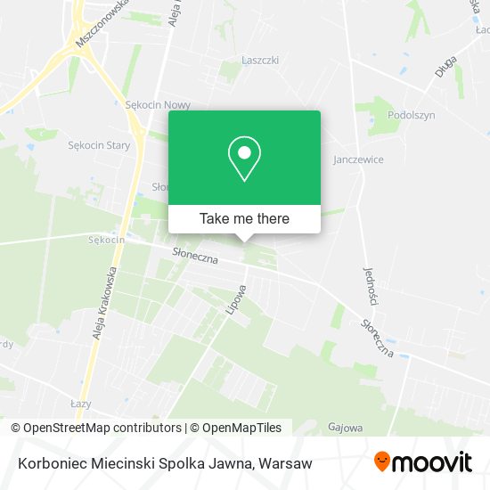 Korboniec Miecinski Spolka Jawna map