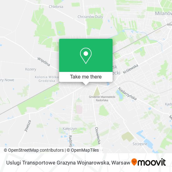 Uslugi Transportowe Grazyna Wojnarowska map