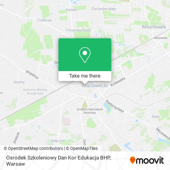 Osrodek Szkoleniowy Dan Kor Edukacja BHP map