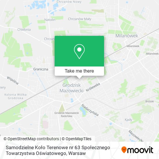 Samodzielne Koło Terenowe nr 63 Społecznego Towarzystwa Oświatowego map