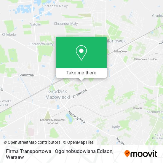 Карта Firma Transportowa i Ogolnobudowlana Edison