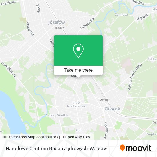 Narodowe Centrum Badań Jądrowych map