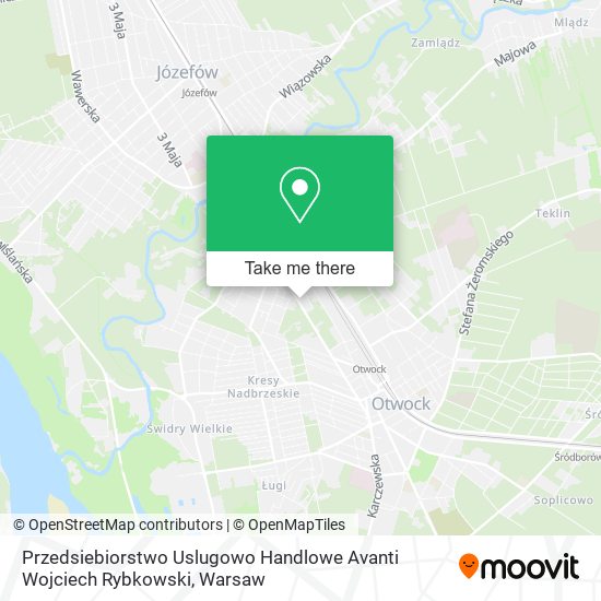 Przedsiebiorstwo Uslugowo Handlowe Avanti Wojciech Rybkowski map