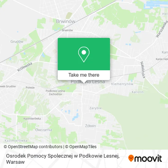 Карта Osrodek Pomocy Spolecznej w Podkowie Lesnej