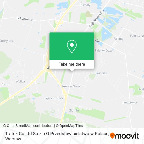 Tratek Co Ltd Sp z o O Przedstawicielstwo w Polsce map