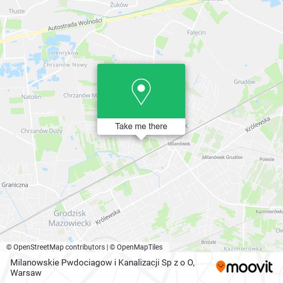 Milanowskie Pwdociagow i Kanalizacji Sp z o O map