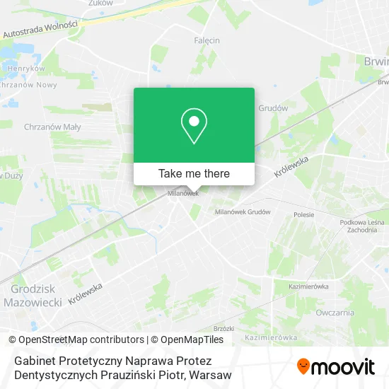 Карта Gabinet Protetyczny Naprawa Protez Dentystycznych Prauziński Piotr