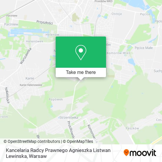 Kancelaria Radcy Prawnego Agnieszka Listwan Lewinska map