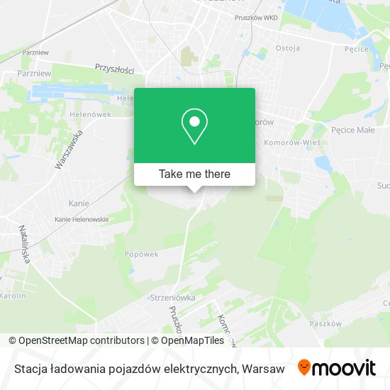 Карта Stacja ładowania pojazdów elektrycznych