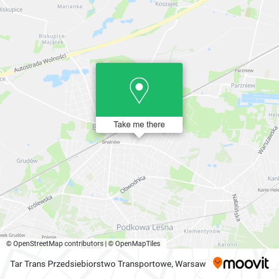 Tar Trans Przedsiebiorstwo Transportowe map