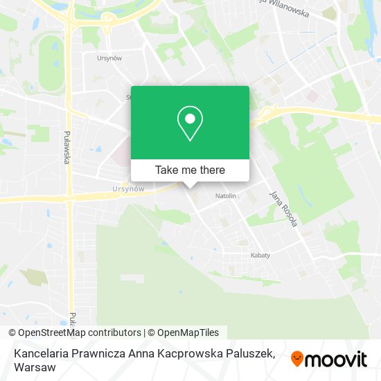 Kancelaria Prawnicza Anna Kacprowska Paluszek map