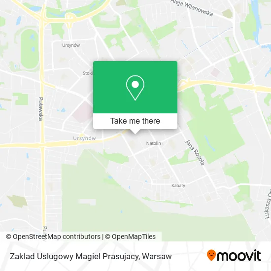 Карта Zaklad Uslugowy Magiel Prasujacy