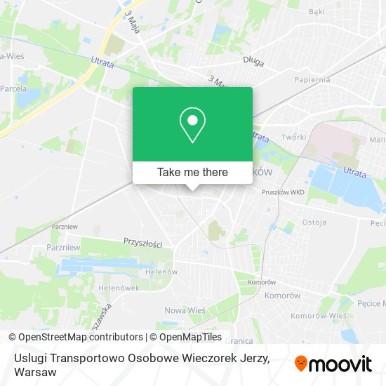 Карта Uslugi Transportowo Osobowe Wieczorek Jerzy