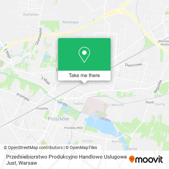 Карта Przedsiebiorstwo Produkcyjno Handlowo Uslugowe Just