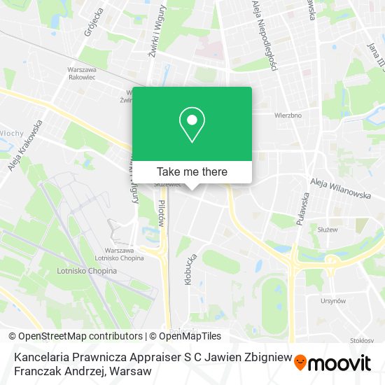 Карта Kancelaria Prawnicza Appraiser S C Jawien Zbigniew Franczak Andrzej