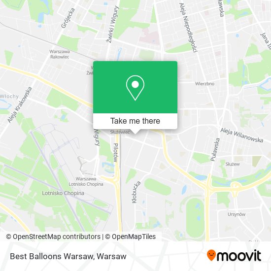 Best Balloons Warsaw map