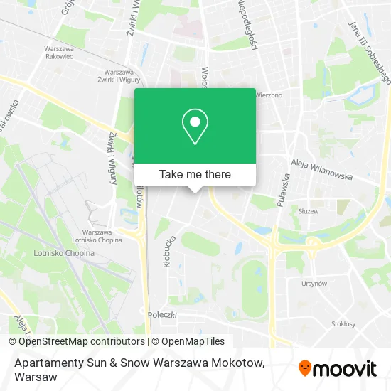 Карта Apartamenty Sun & Snow Warszawa Mokotow