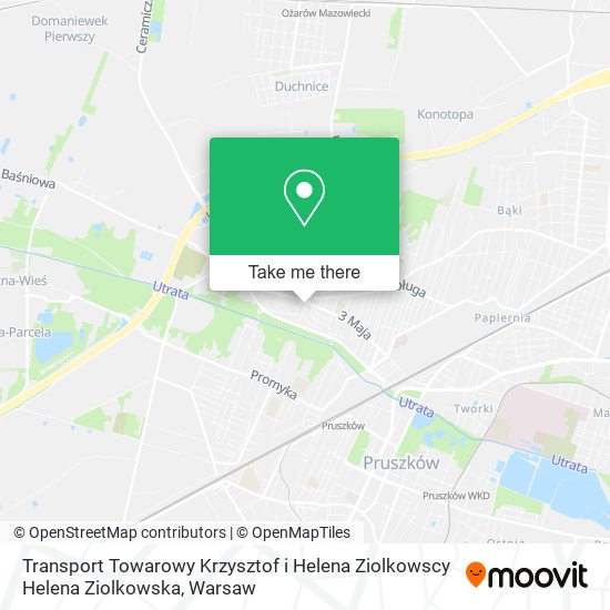 Transport Towarowy Krzysztof i Helena Ziolkowscy Helena Ziolkowska map