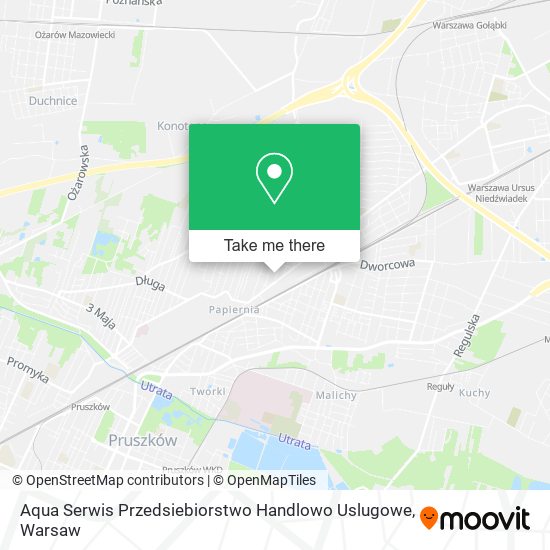 Aqua Serwis Przedsiebiorstwo Handlowo Uslugowe map