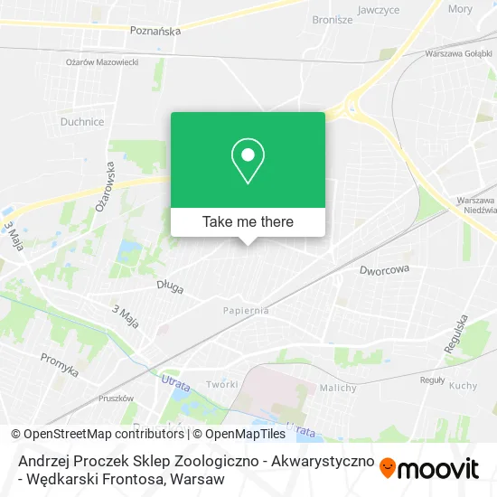 Карта Andrzej Proczek Sklep Zoologiczno - Akwarystyczno - Wędkarski Frontosa