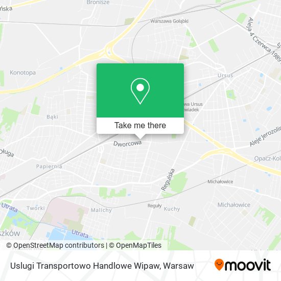 Карта Uslugi Transportowo Handlowe Wipaw