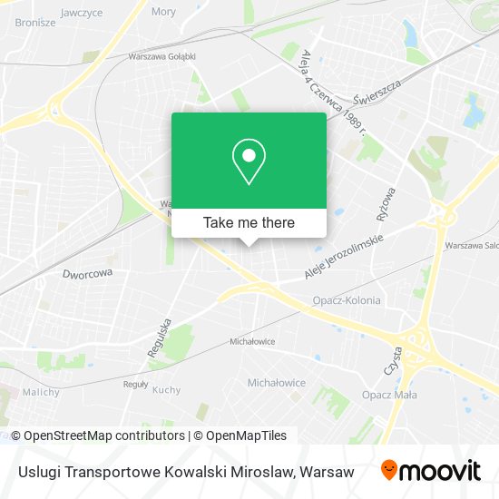 Карта Uslugi Transportowe Kowalski Miroslaw