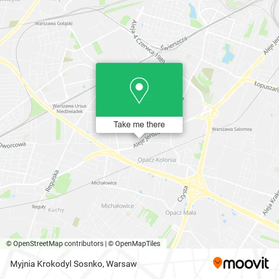 Myjnia Krokodyl Sosnko map