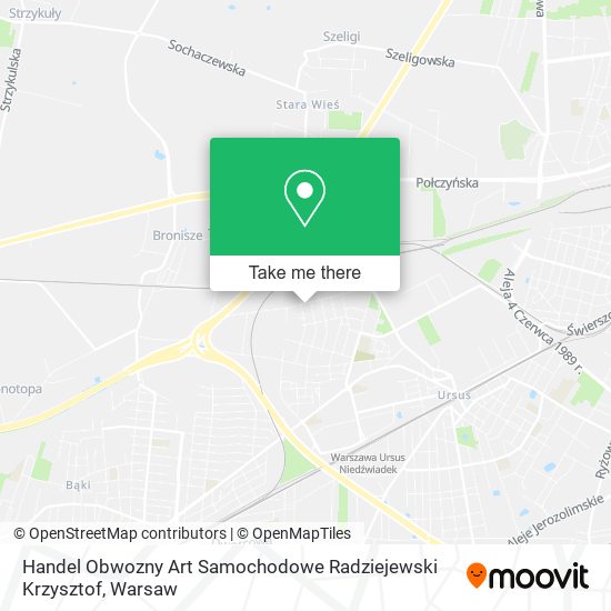 Handel Obwozny Art Samochodowe Radziejewski Krzysztof map