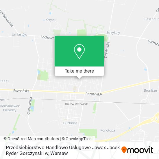 Przedsiebiorstwo Handlowo Uslugowe Jawax Jacek Ryder Gorczynski w map