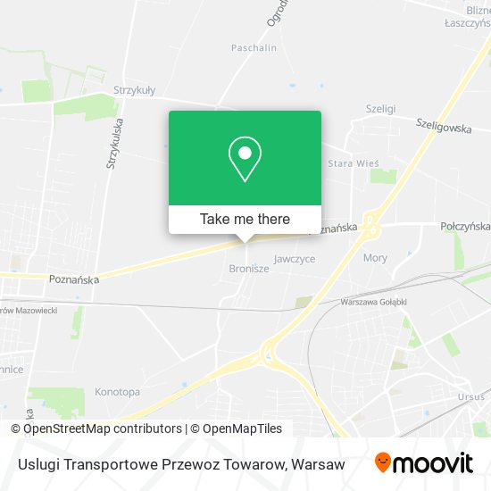 Uslugi Transportowe Przewoz Towarow map