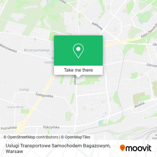 Карта Uslugi Transportowe Samochodem Bagazowym