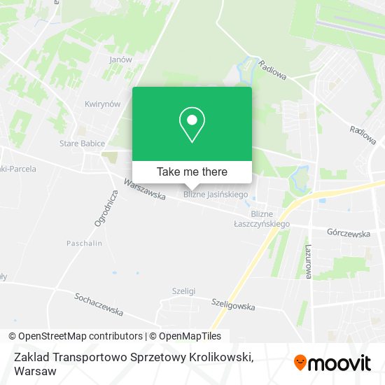 Карта Zaklad Transportowo Sprzetowy Krolikowski