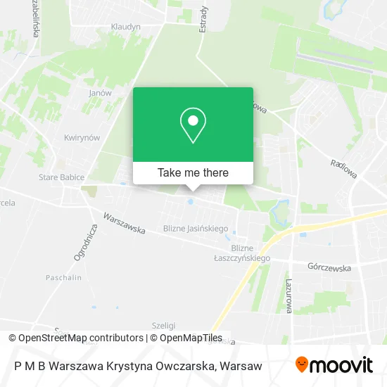 P M B Warszawa Krystyna Owczarska map