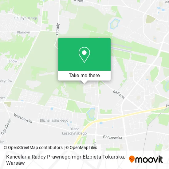 Kancelaria Radcy Prawnego mgr Elzbieta Tokarska map