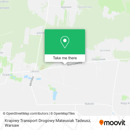 Карта Krajowy Transport Drogowy Mateusiak Tadeusz