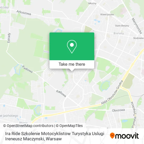 Карта Ira Ride Szkolenie Motocyklistow Turystyka Uslugi Ireneusz Maczynski