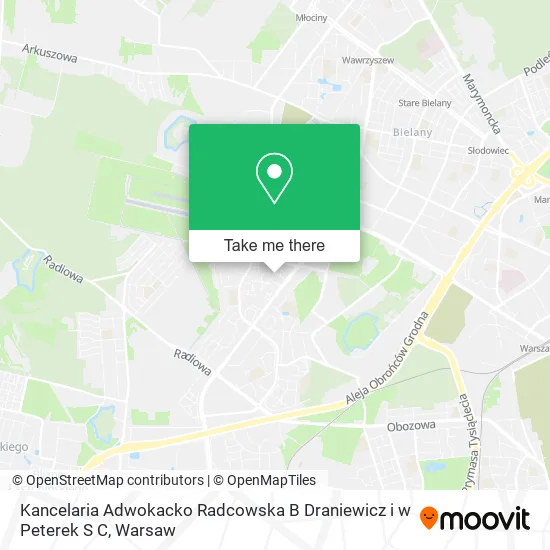 Карта Kancelaria Adwokacko Radcowska B Draniewicz i w Peterek S C