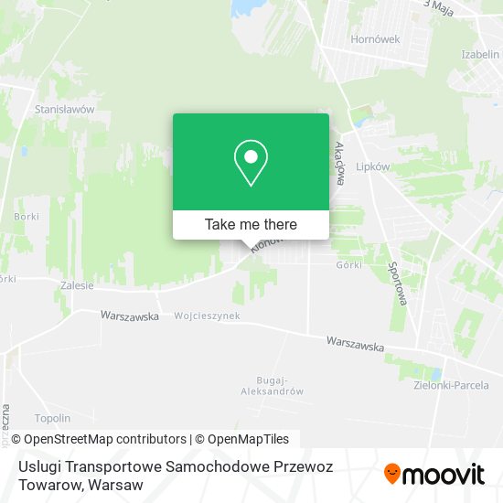 Uslugi Transportowe Samochodowe Przewoz Towarow map