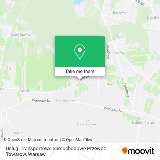 Карта Uslugi Transportowe Samochodowe Przewoz Towarow
