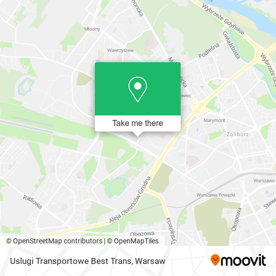 Карта Uslugi Transportowe Best Trans