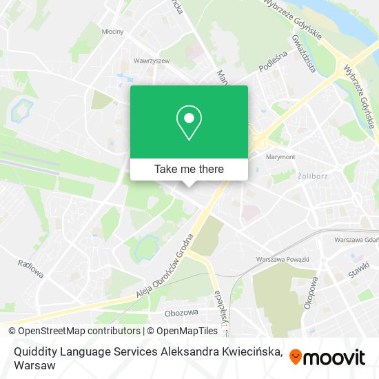 Карта Quiddity Language Services Aleksandra Kwiecińska