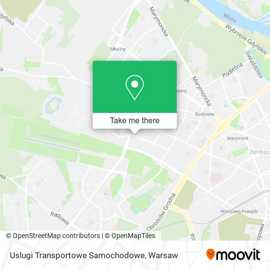 Карта Uslugi Transportowe Samochodowe