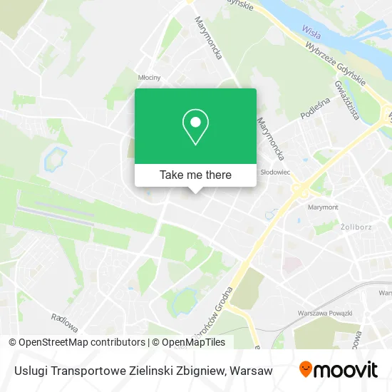 Карта Uslugi Transportowe Zielinski Zbigniew